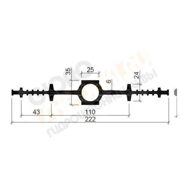 Гидрошпонка-Аквастоп-ДВ-22025-EPDM